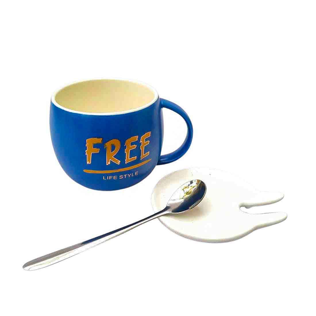 Coffee Mug with Lid - for Tea, Coffee, Milk, Beverage - ApkaMart