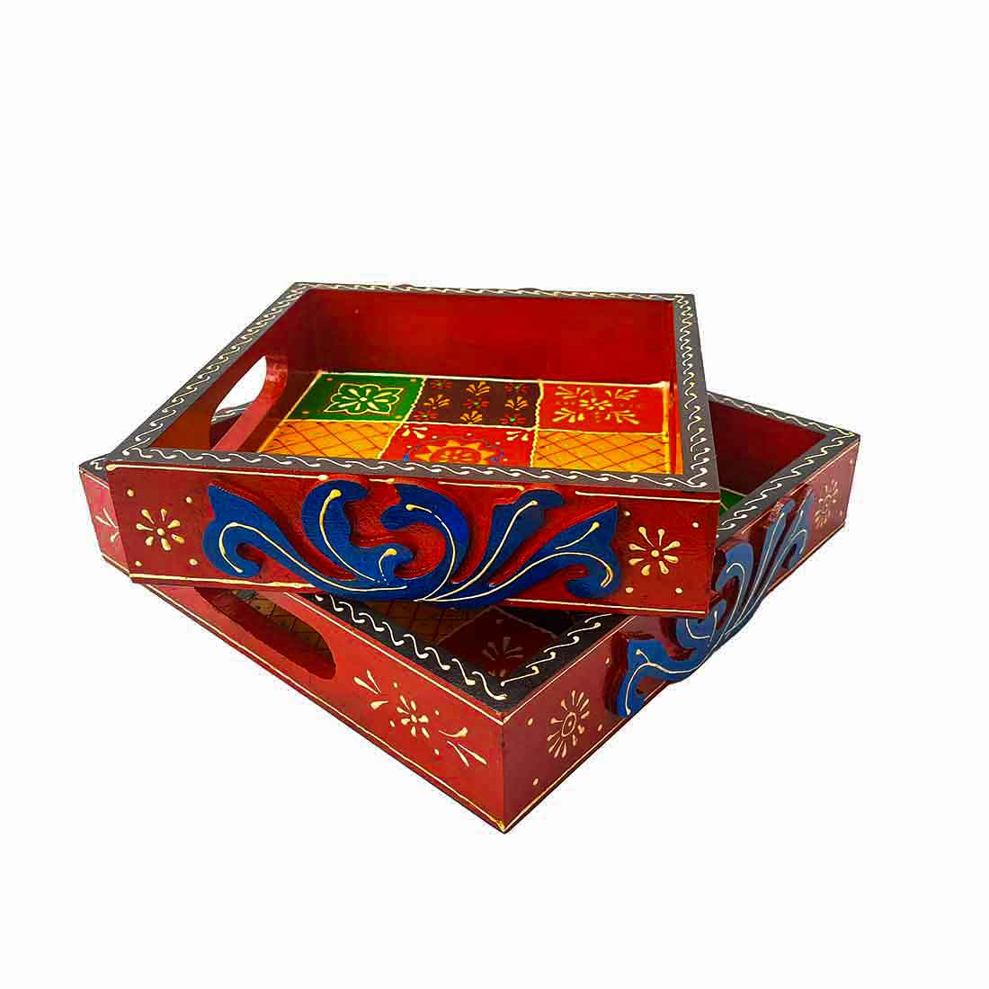 Wooden Tray Set of 2 - Apkamart