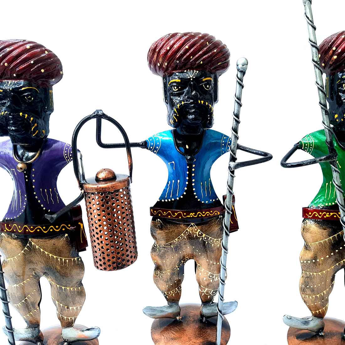 Village Men - Human Figurine - Unique Showpiece for Living Room - 15 Inch-Set of 3 - ApkaMart