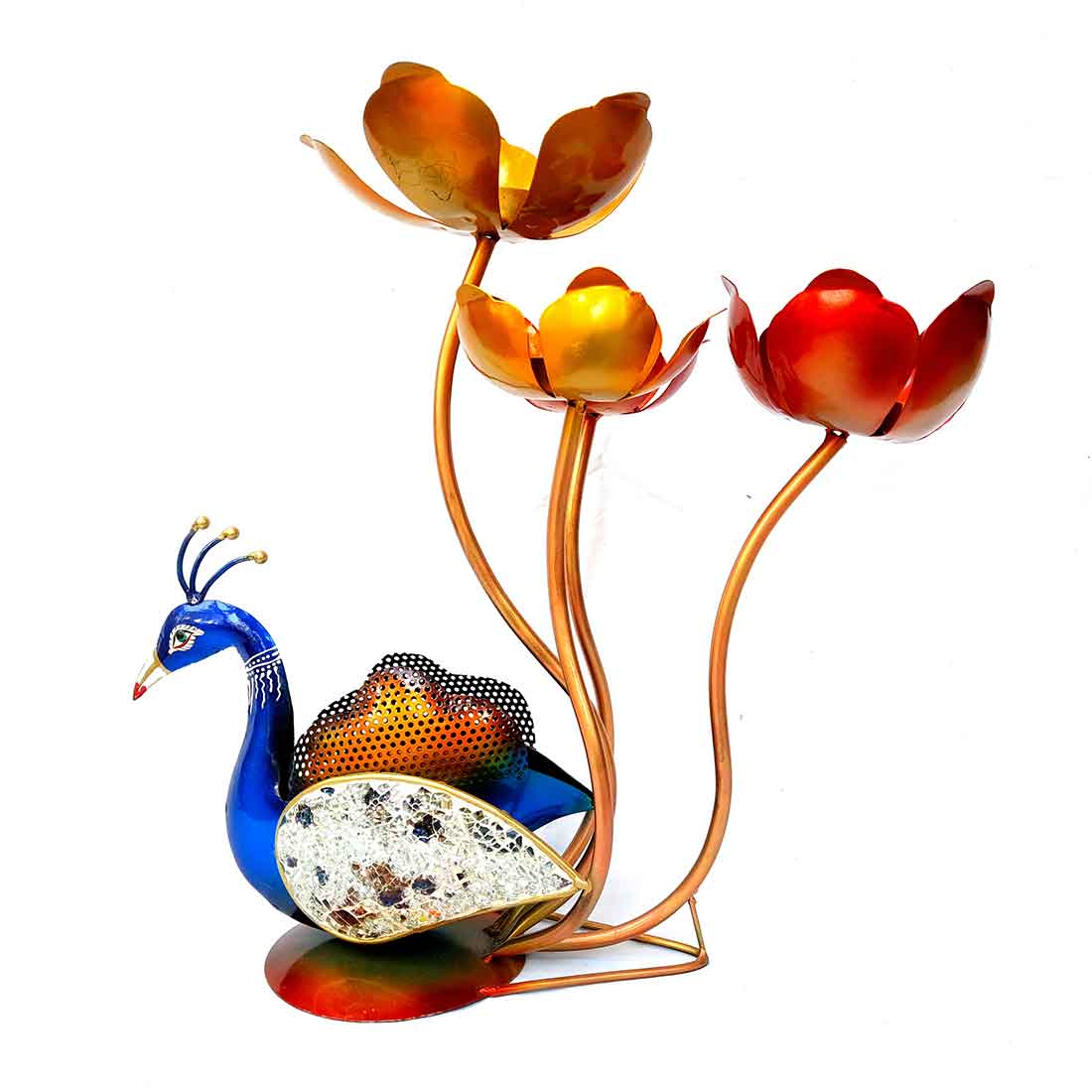 Peacock Showpiece - For Table Decor & Living Room- 18 Inch - ApkaMart