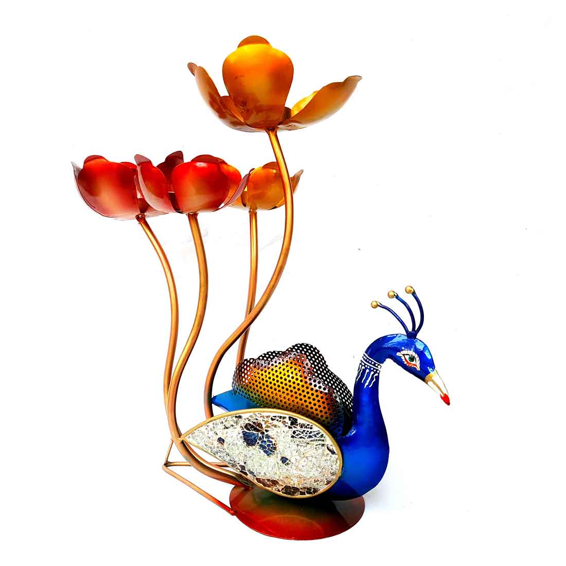 Peacock Showpiece - For Table Decor & Living Room- 18 Inch - ApkaMart