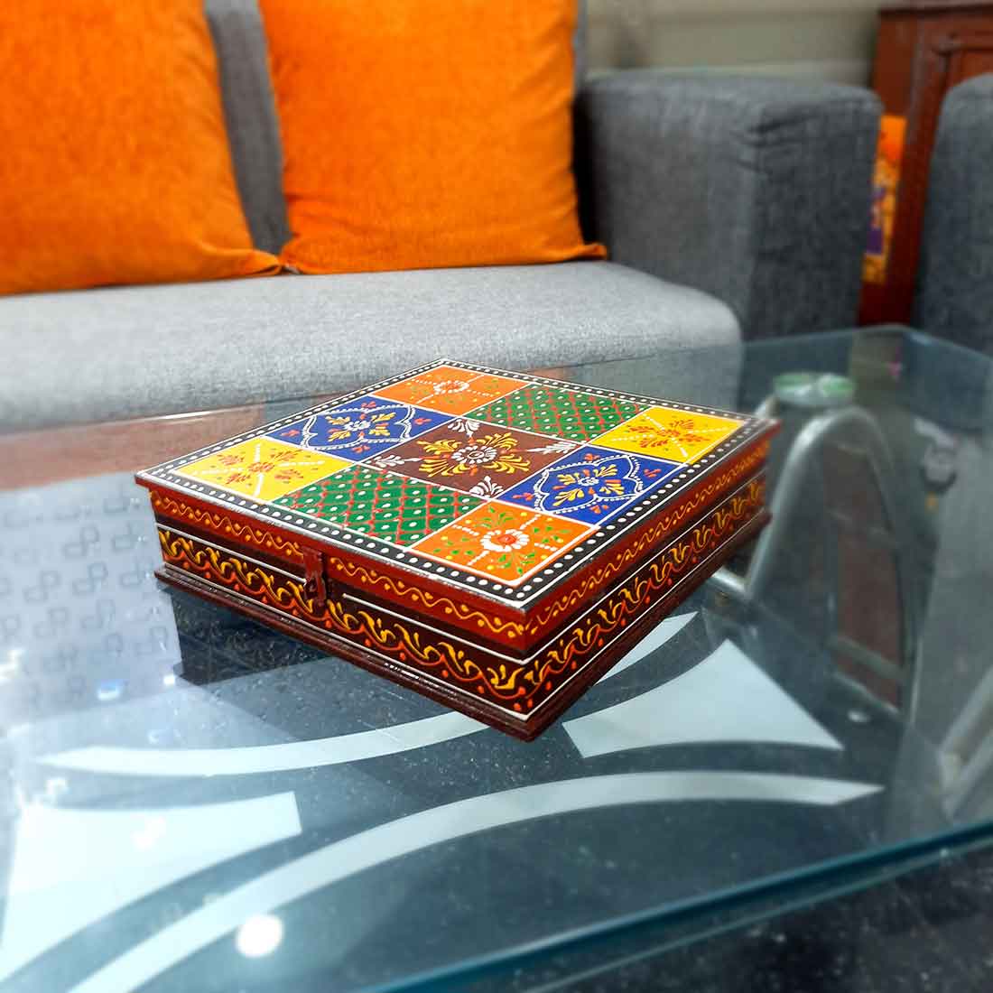 Wooden Jewelry Box | Jewellery Organizer - 10 Inch - ApkaMart