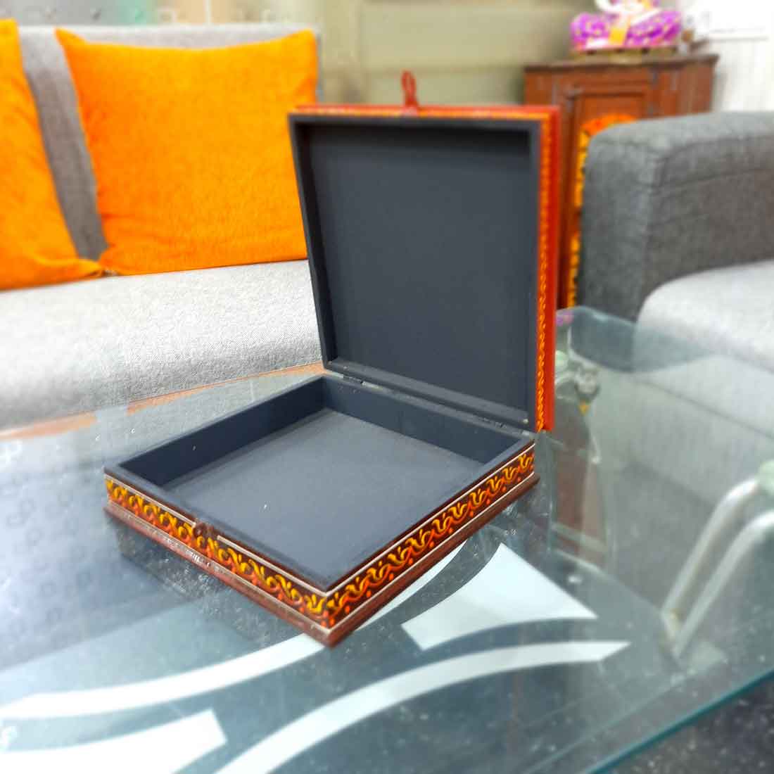 Wooden Jewelry Box | Jewellery Organizer - 10 Inch - ApkaMart