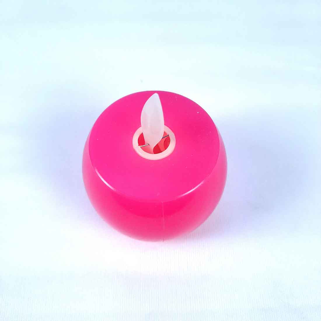 LED Candle -  For Diwali | Christmas | Wedding & Home Decor - 3 Inches - ApkaMart