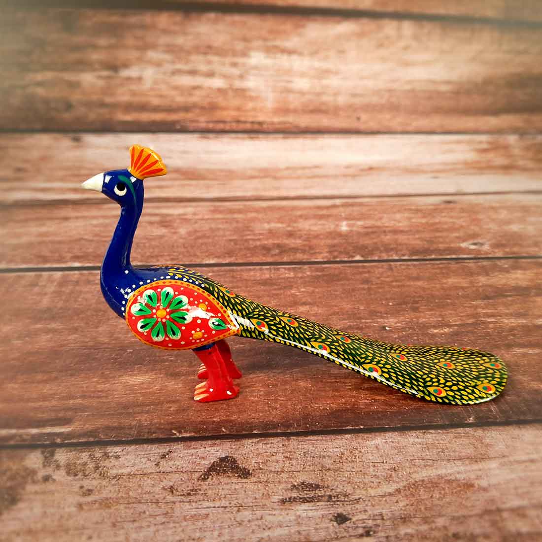 Peacock Figurines For Home Decor & Gifts - 4 Inch -Set of 2 - ApkaMart