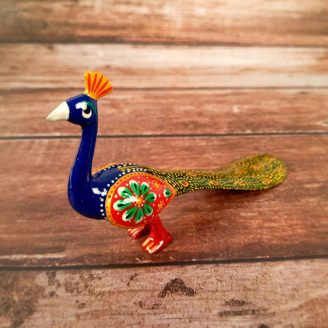 Peacock Figurines For Home Decor & Gifts - 4 Inch -Set of 2 - ApkaMart
