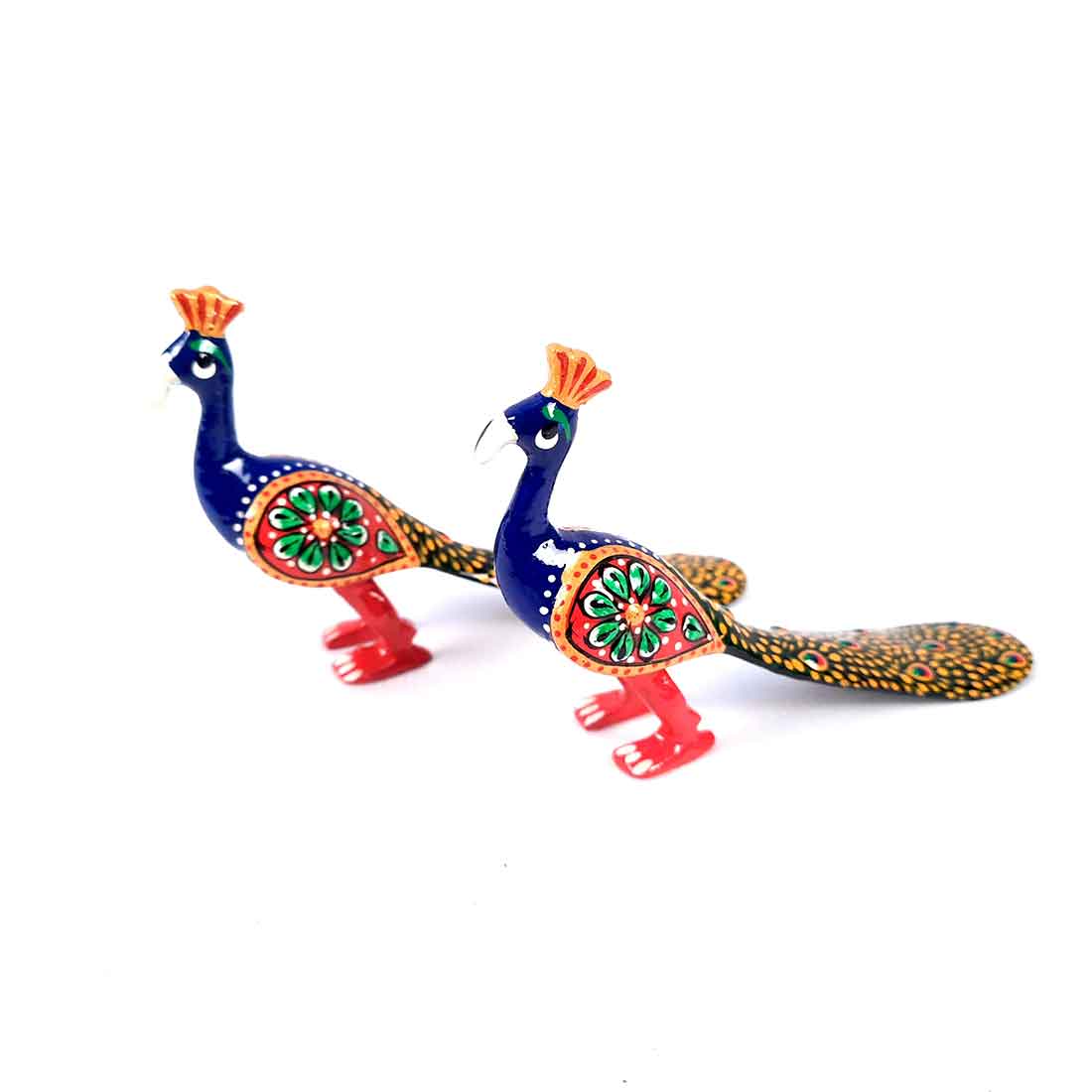 Peacock Figurines For Home Decor & Gifts - 4 Inch -Set of 2 - ApkaMart