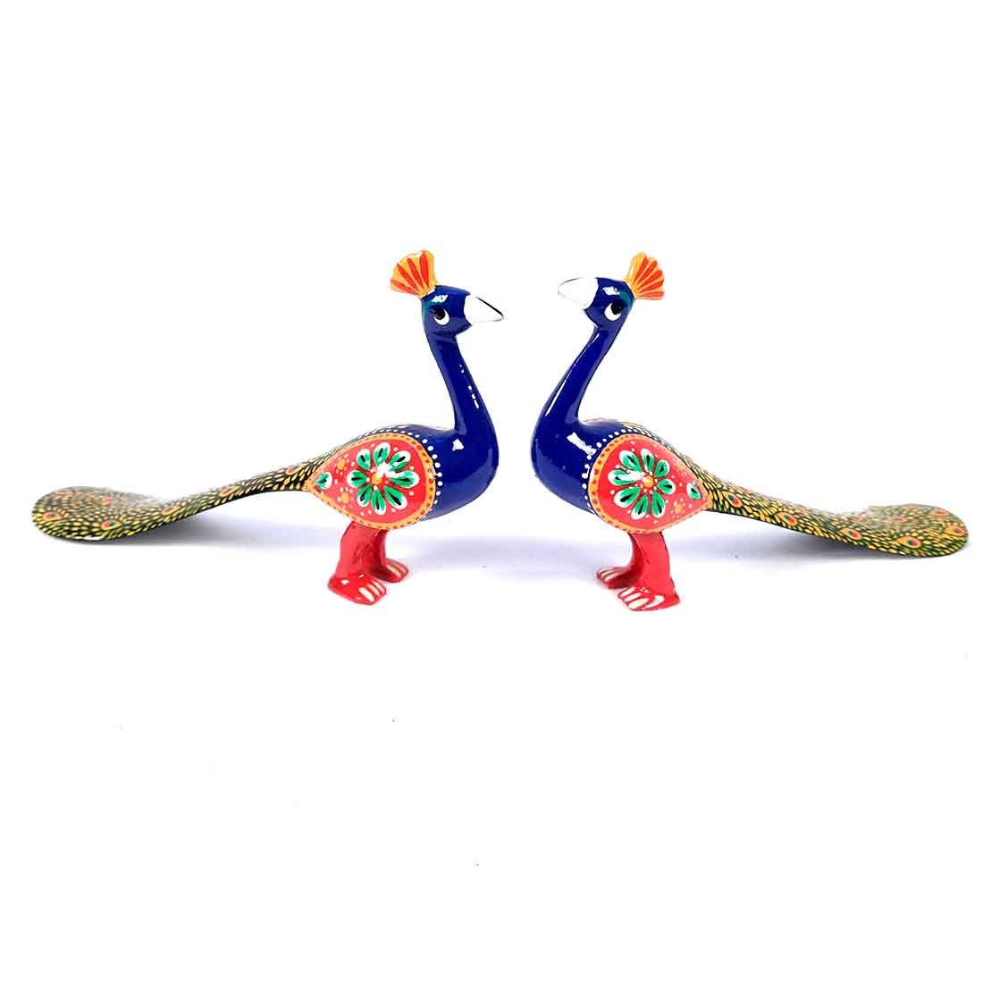 Peacock Figurines For Home Decor & Gifts - 4 Inch -Set of 2 - ApkaMart