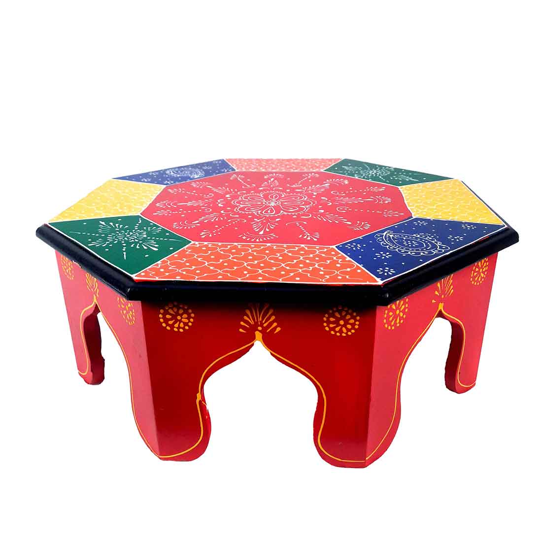 Decorative Chowki Bajot - For Living Room Decor & Sitting - 17 Inch - ApkaMart