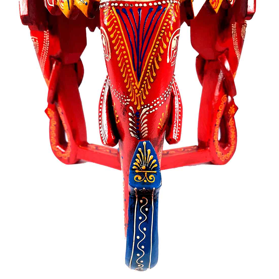 Wooden Side Table With Elephant Face Shape Legs - 15 Inches - ApkaMart