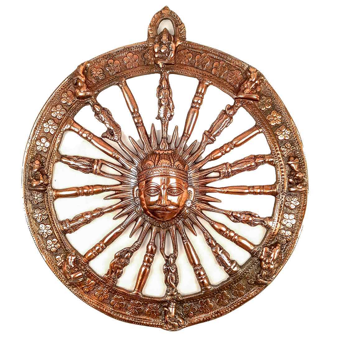 Sun Wall Hanging | Dashavatara Wall Showpiece - 15 Inch - ApkaMart