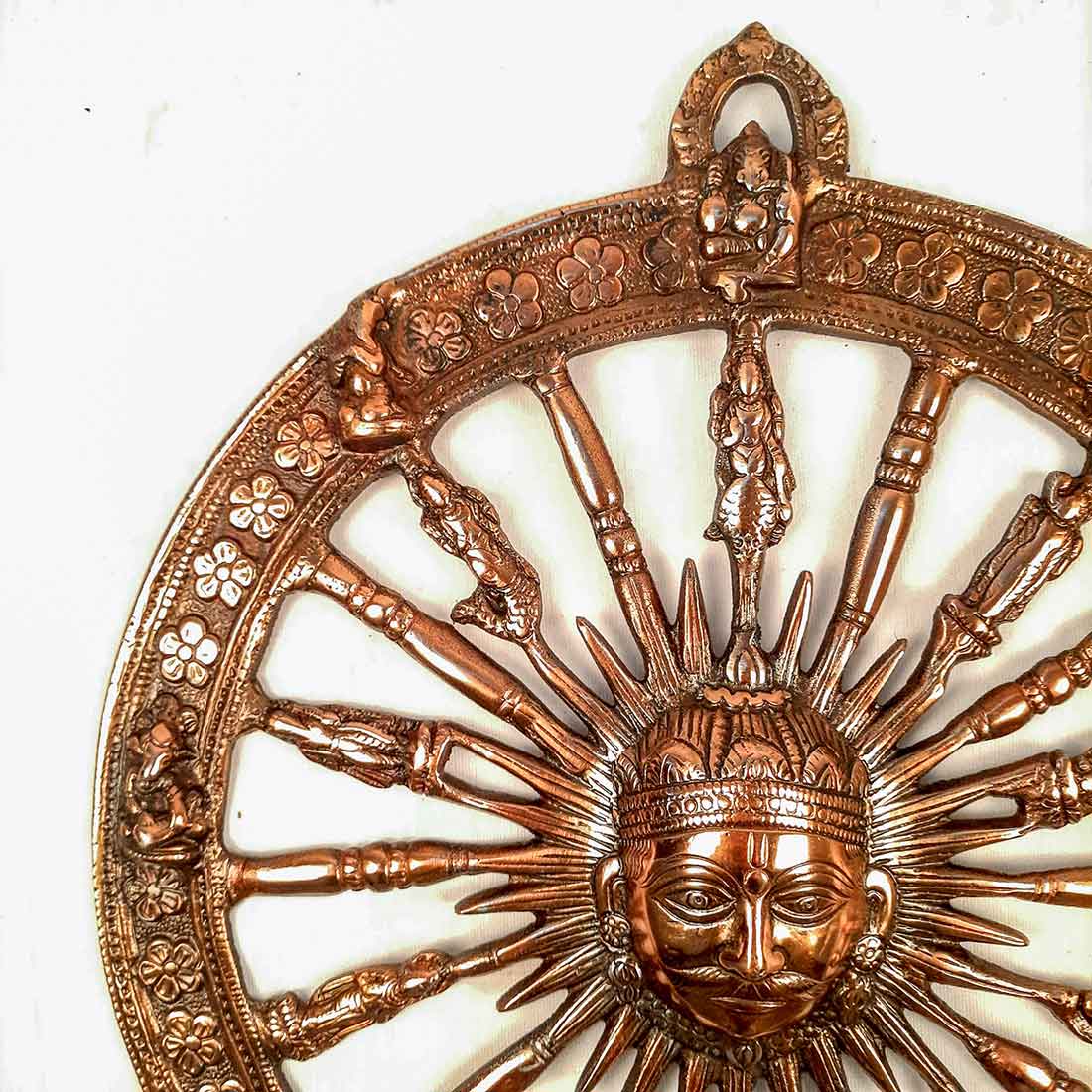 Sun Wall Hanging | Dashavatara Wall Showpiece - 15 Inch - ApkaMart