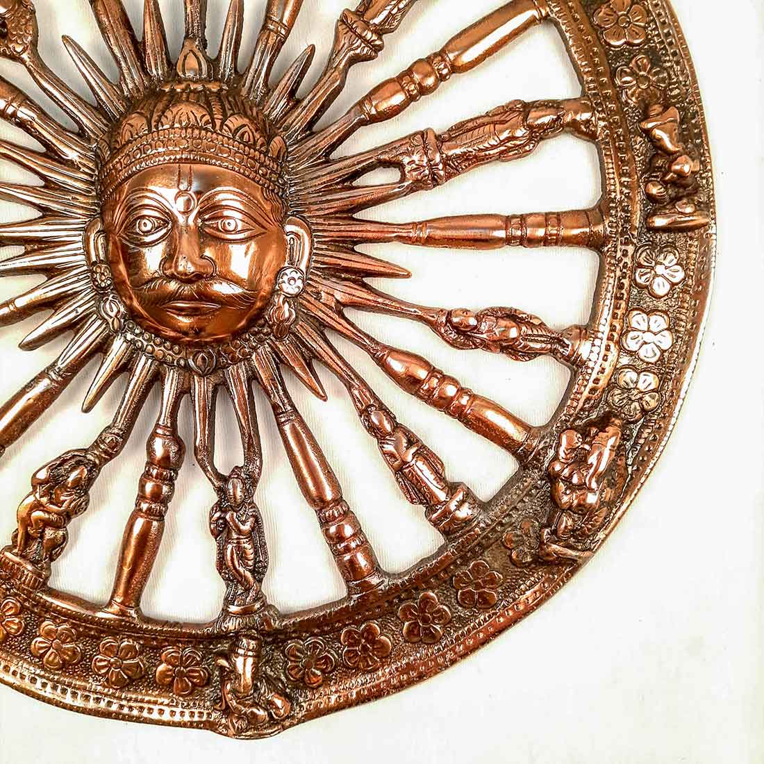 Sun Wall Hanging | Dashavatara Wall Showpiece - 15 Inch - ApkaMart