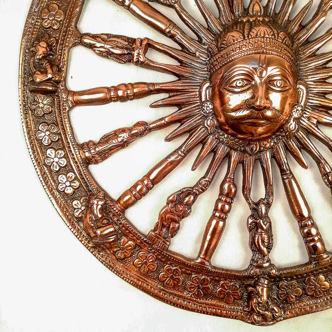 Sun Wall Hanging | Dashavatara Wall Showpiece - 15 Inch - ApkaMart