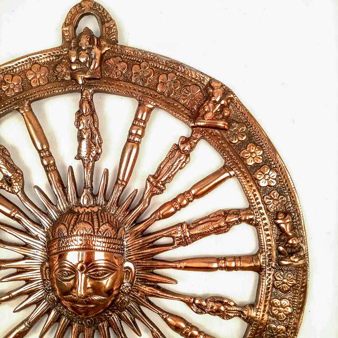 Sun Wall Hanging | Dashavatara Wall Showpiece - 15 Inch - ApkaMart