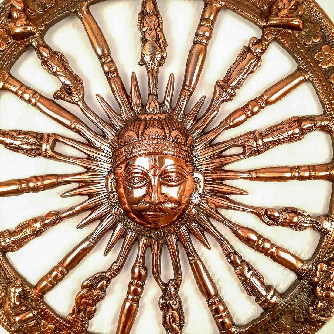 Sun Wall Hanging | Dashavatara Wall Showpiece - 15 Inch - ApkaMart