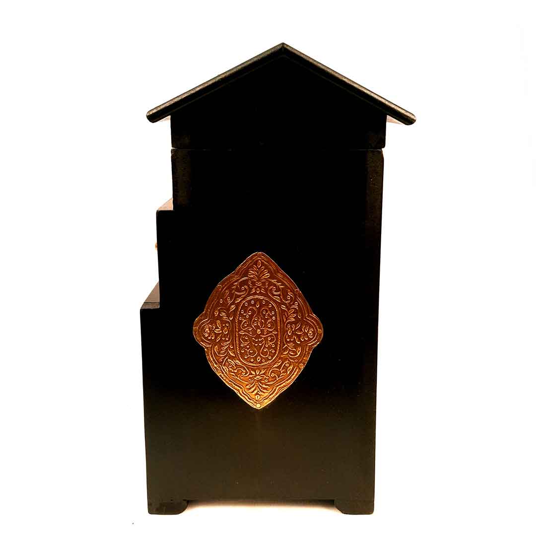 Wooden Jewelry Box | Brass Jewellery Organizer | Jewellery Drawers - 13 Inch - ApkaMart