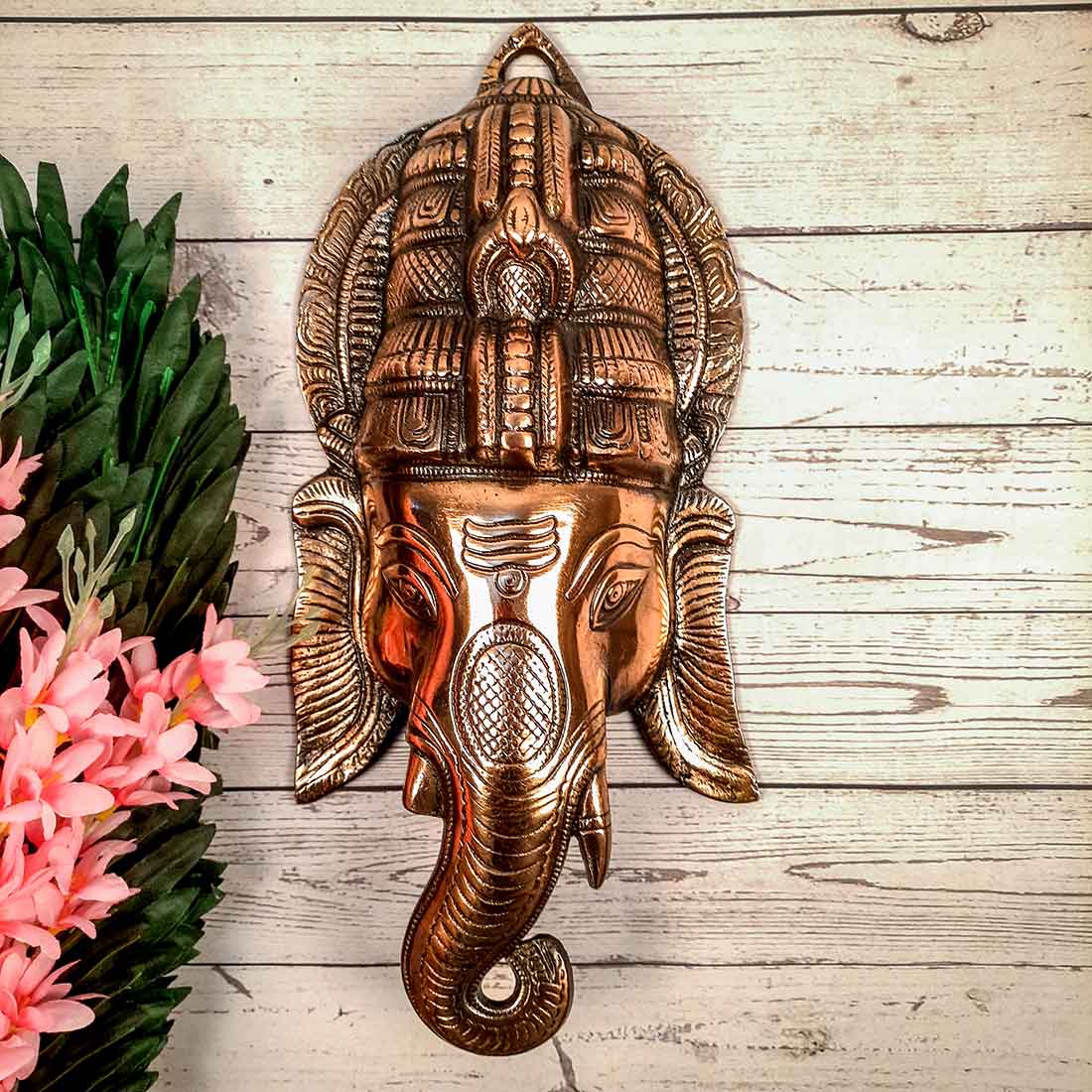 Ganesh Wall Hanging | Ganesha Face - Wall Decor For Home - 16 Inch - ApkaMart