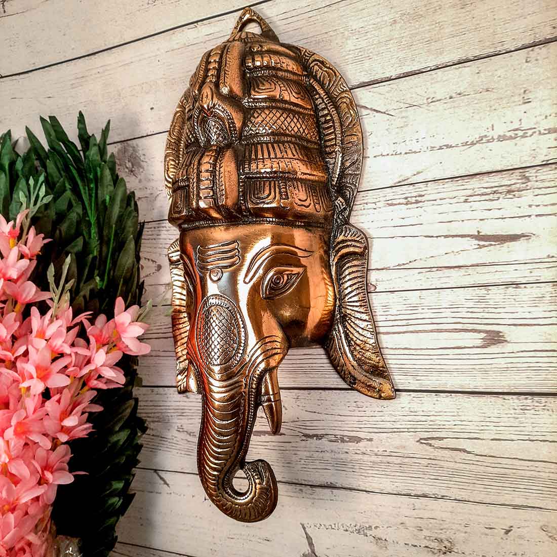 Ganesh Wall Hanging | Ganesha Face - Wall Decor For Home - 16 Inch - ApkaMart