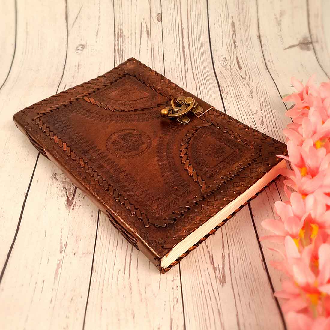 Diary with Lock | Leather Diary - 10 Inch - ApkaMart