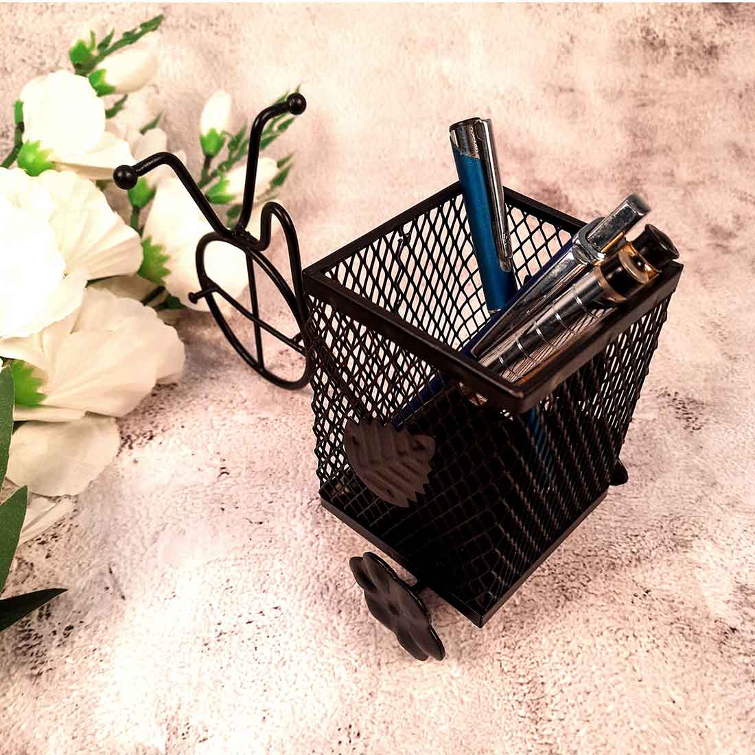 Showpiece Pen Holder | Desk Organizer - Rickshaw Design - for Desk - 8 Inch - ApkaMart