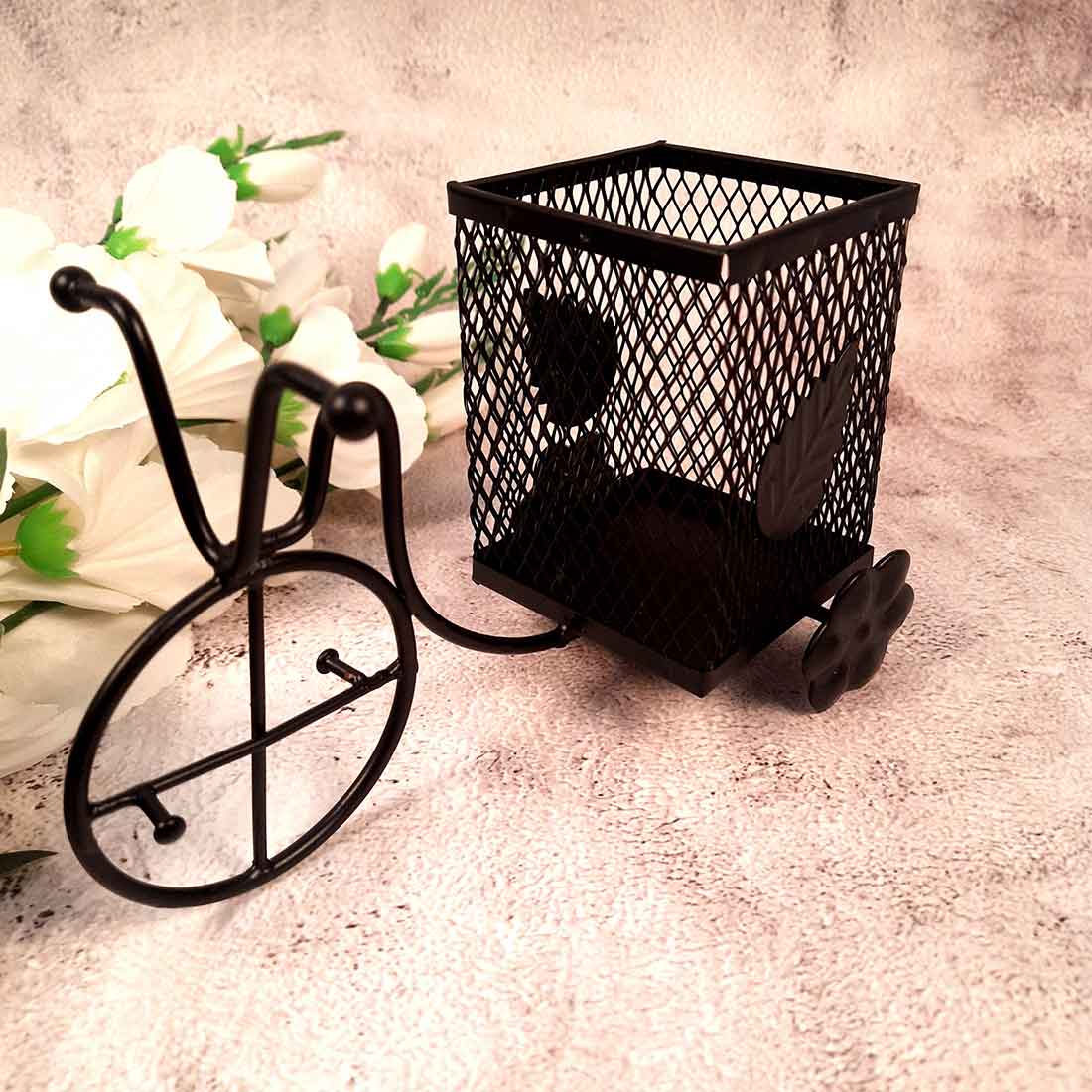 Showpiece Pen Holder | Desk Organizer - Rickshaw Design - for Desk -  8 Inch - ApkaMart