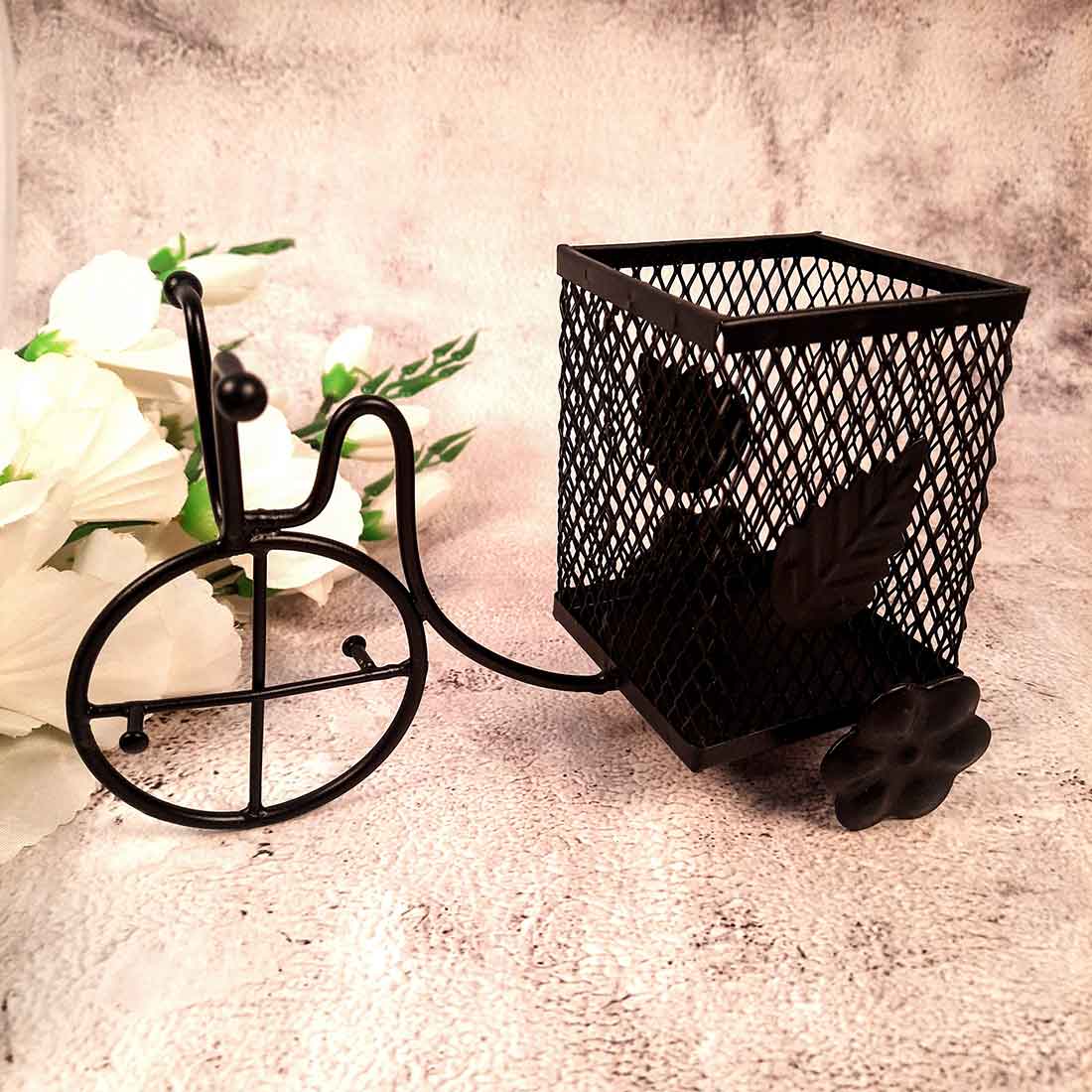 Showpiece Pen Holder | Desk Organizer - Rickshaw Design - for Desk - 8 Inch - ApkaMart