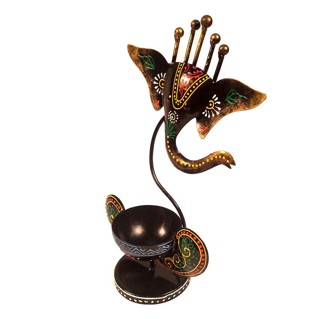 T Light Holder | Tea Light Candle Stand - Ganesha Design - 11 Inch - ApkaMart