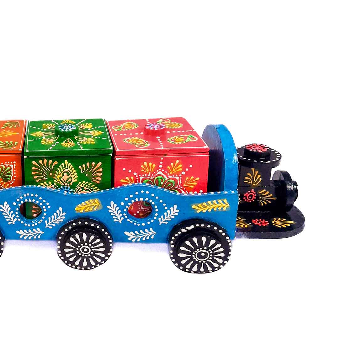 Dry Fruit Box | Wooden Box Engine Design - For Serving & Table Decor - ApkaMart