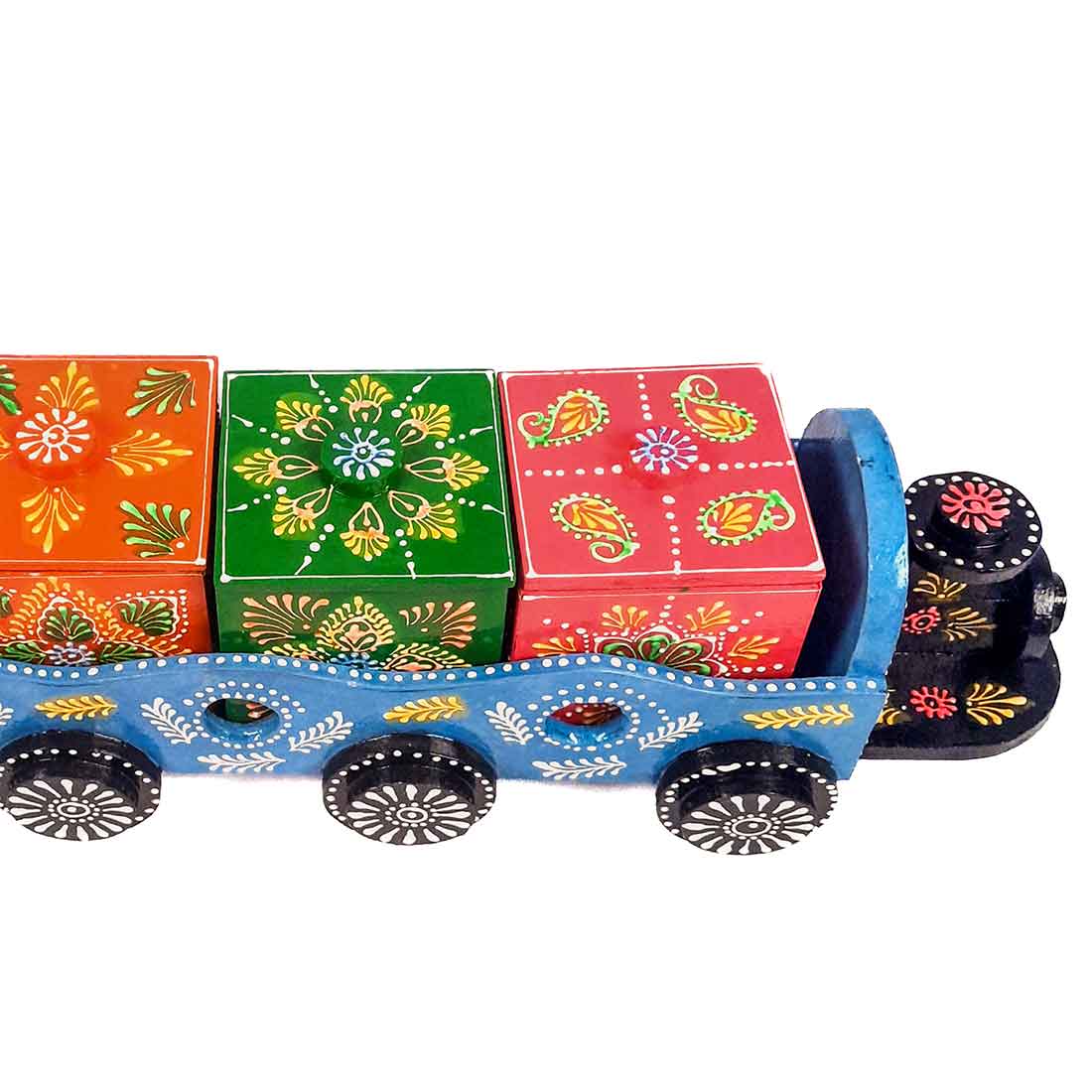 Dry Fruit Box | Wooden Box Engine Design - For Serving & Table Decor - ApkaMart