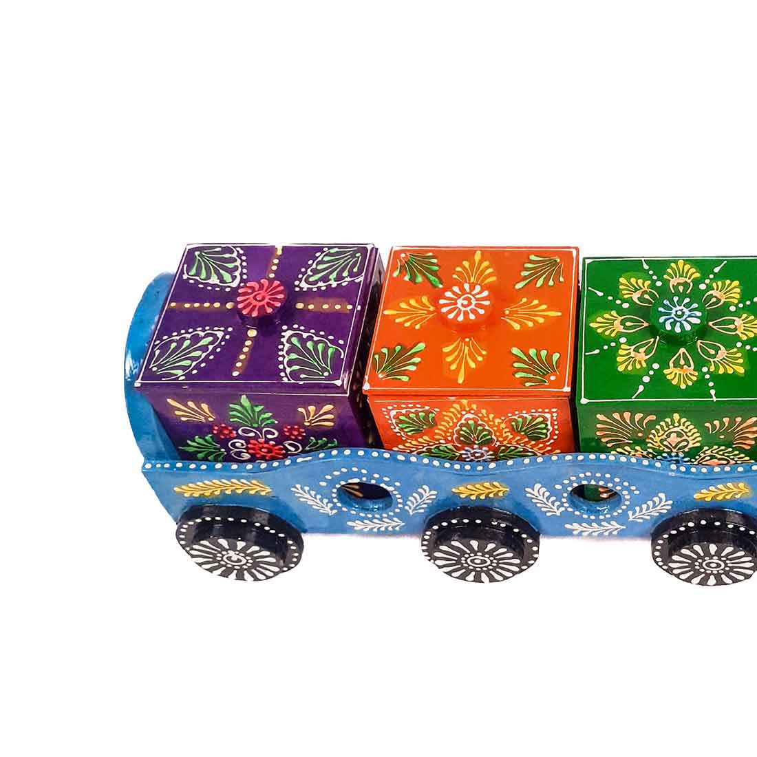 Dry Fruit Box | Wooden Box Engine Design - For Serving & Table Decor - ApkaMart