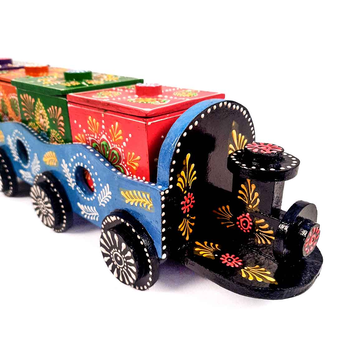 Dry Fruit Box | Wooden Box Engine Design - For Serving & Table Decor - ApkaMart