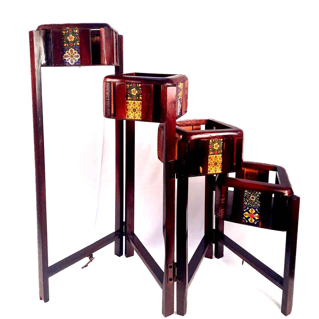 Wooden planter | Foldable Pot Stand -36 Inch - ApkaMart