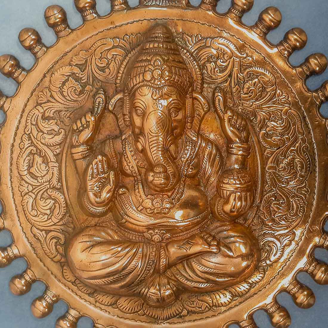 Ganesha Wall Hanging | Metal Wall Art -16 Inch - ApkaMart