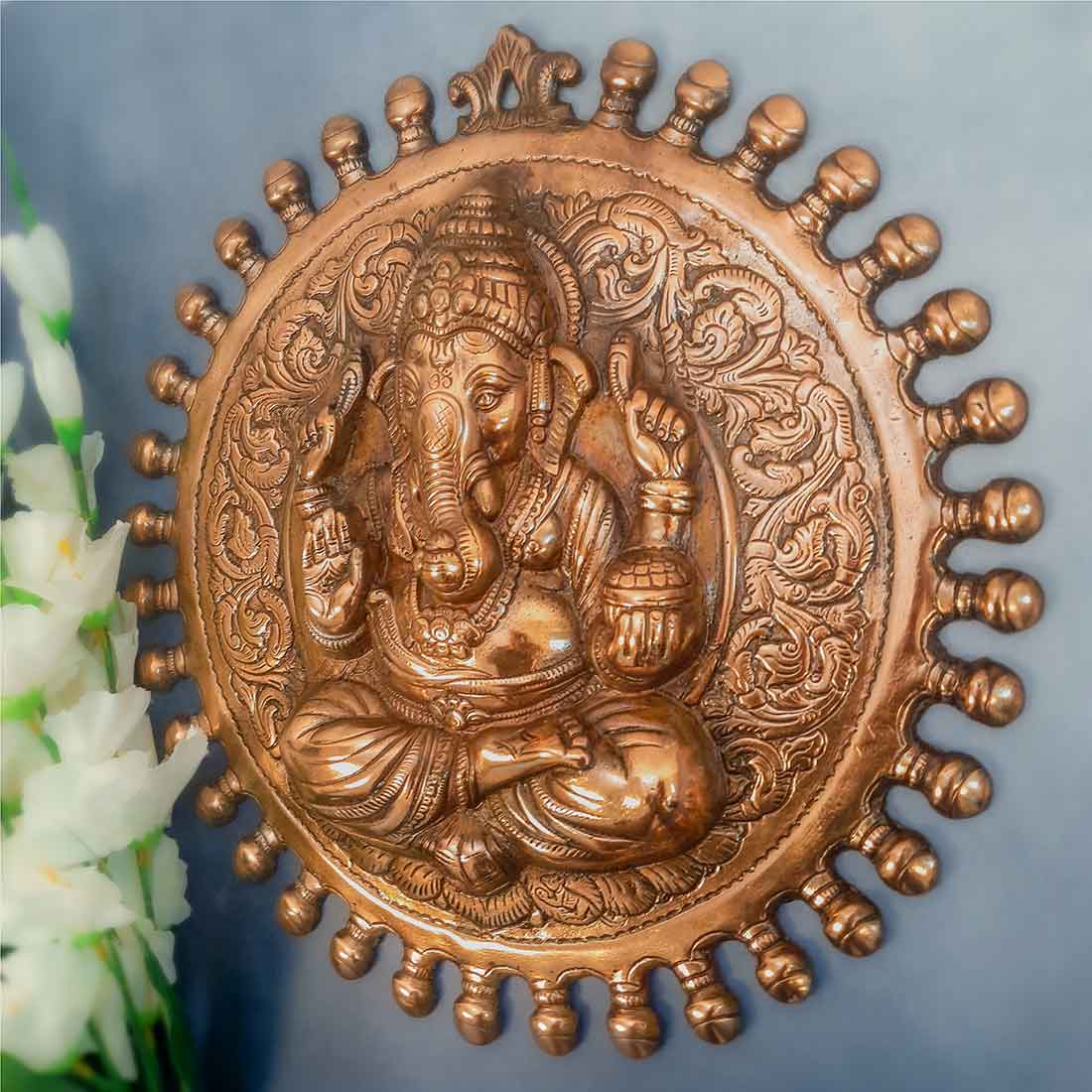 Ganesha Wall Hanging | Metal Wall Art -16 Inch - ApkaMart