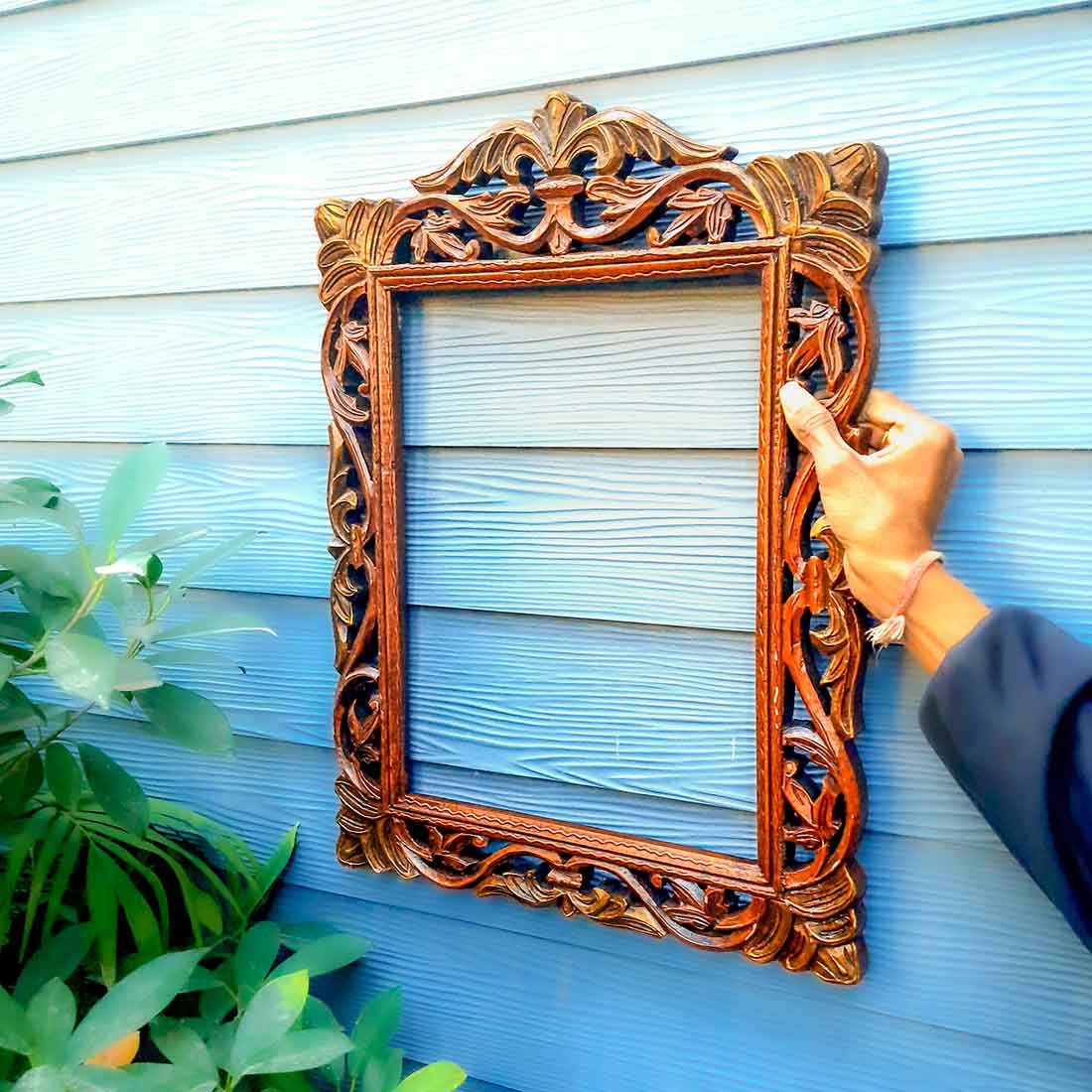 Wooden Wall Frame - For Paintings/ Mirror & Photo Frame - ApkaMart #Style_Design 1