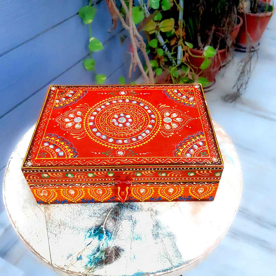 Wooden Jewelry Box | Decorative Box -10 Inch - ApkaMart