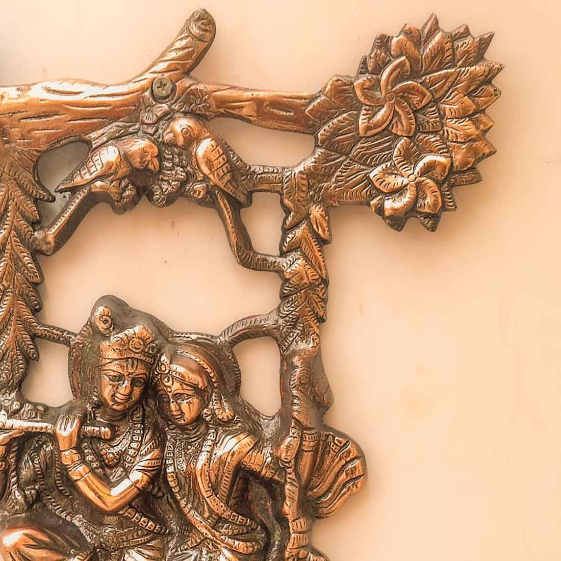 Radha Krishna Wall Hanging - Sitting on Jhula - For Wall Decor & Gifts - ApkaMart