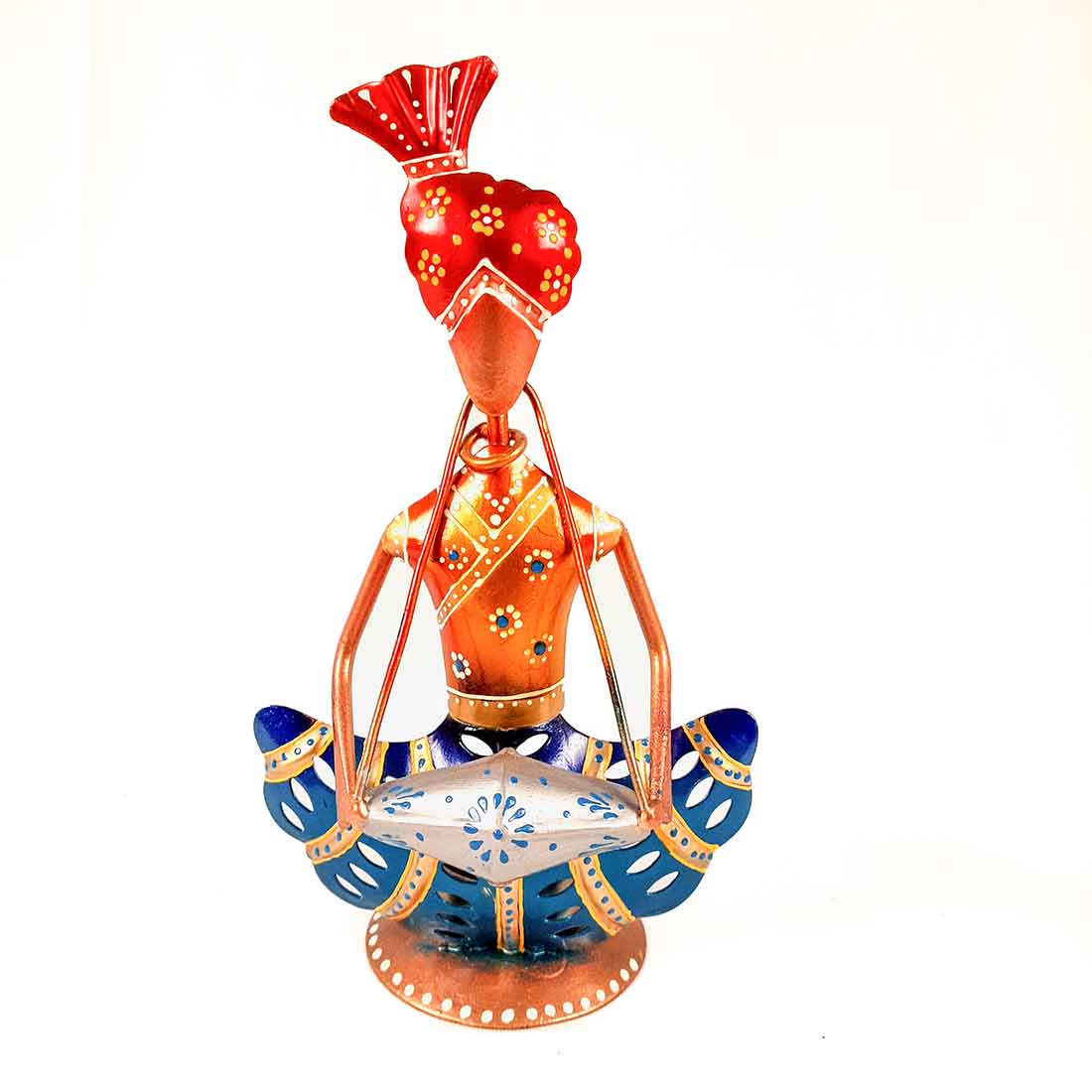 Candle Holder Stand | Tea Light Holder With One Slots Cum Showpiece | Tea Light Candle Stands - Musicians Design - For Home, Table, Living Room, Dining room, Bedroom Decor | For Diwali Decoration & Gifts - Set of 2 - Apkamart #Style_Design 2