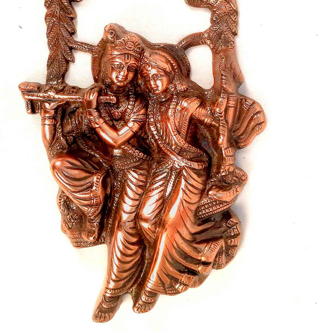 Radha Krishna Wall Hanging - Sitting on Jhula - For Wall Decor & Gifts - ApkaMart