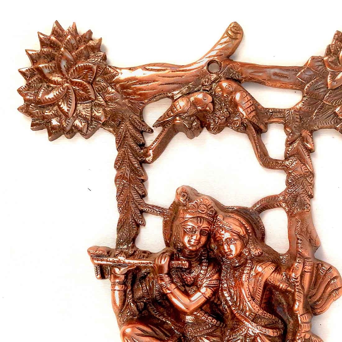 Radha Krishna Wall Hanging - Sitting on Jhula - For Wall Decor & Gifts - ApkaMart