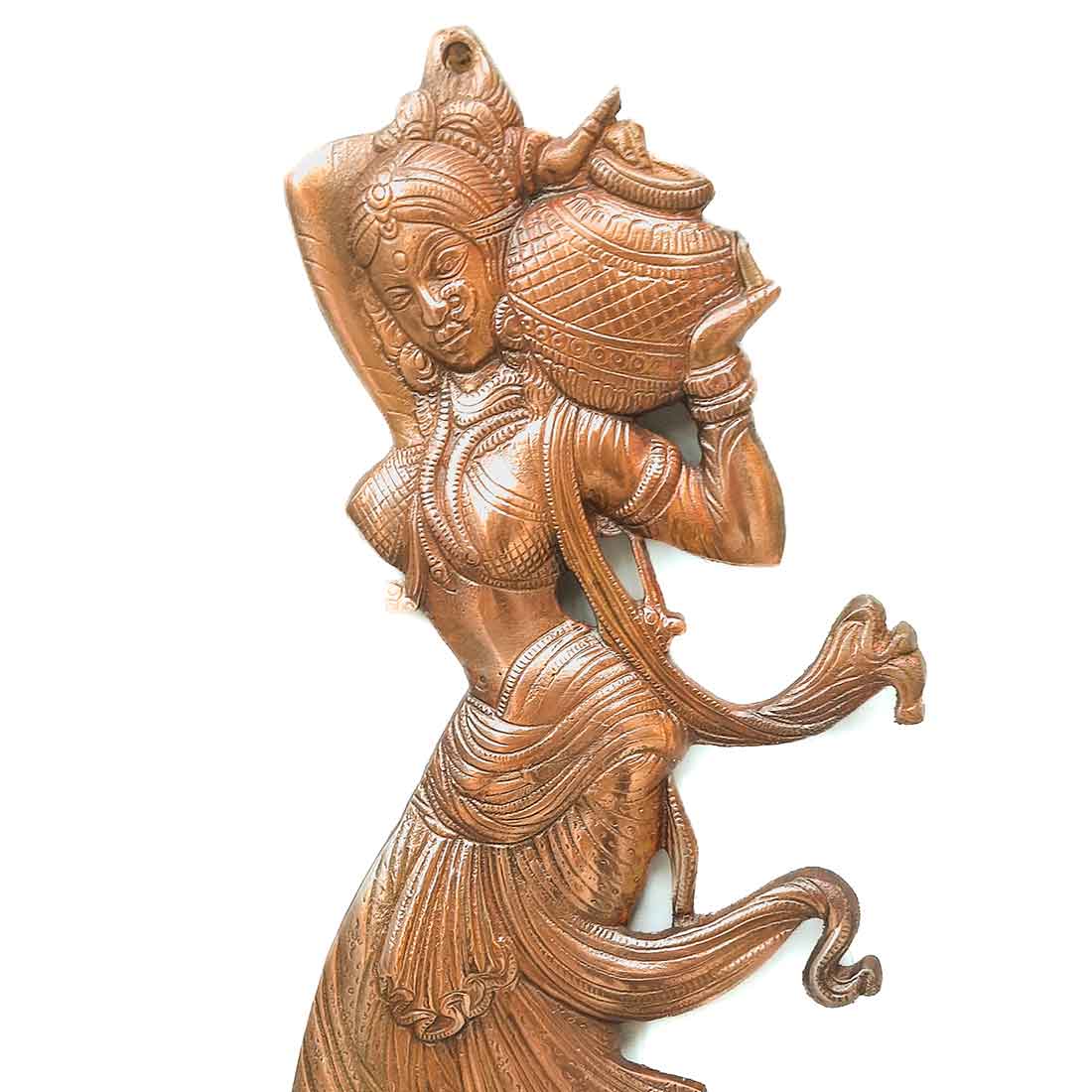 Wall Hanging Decor - Village Lady with Matka Design - 17 Inch - ApkaMart