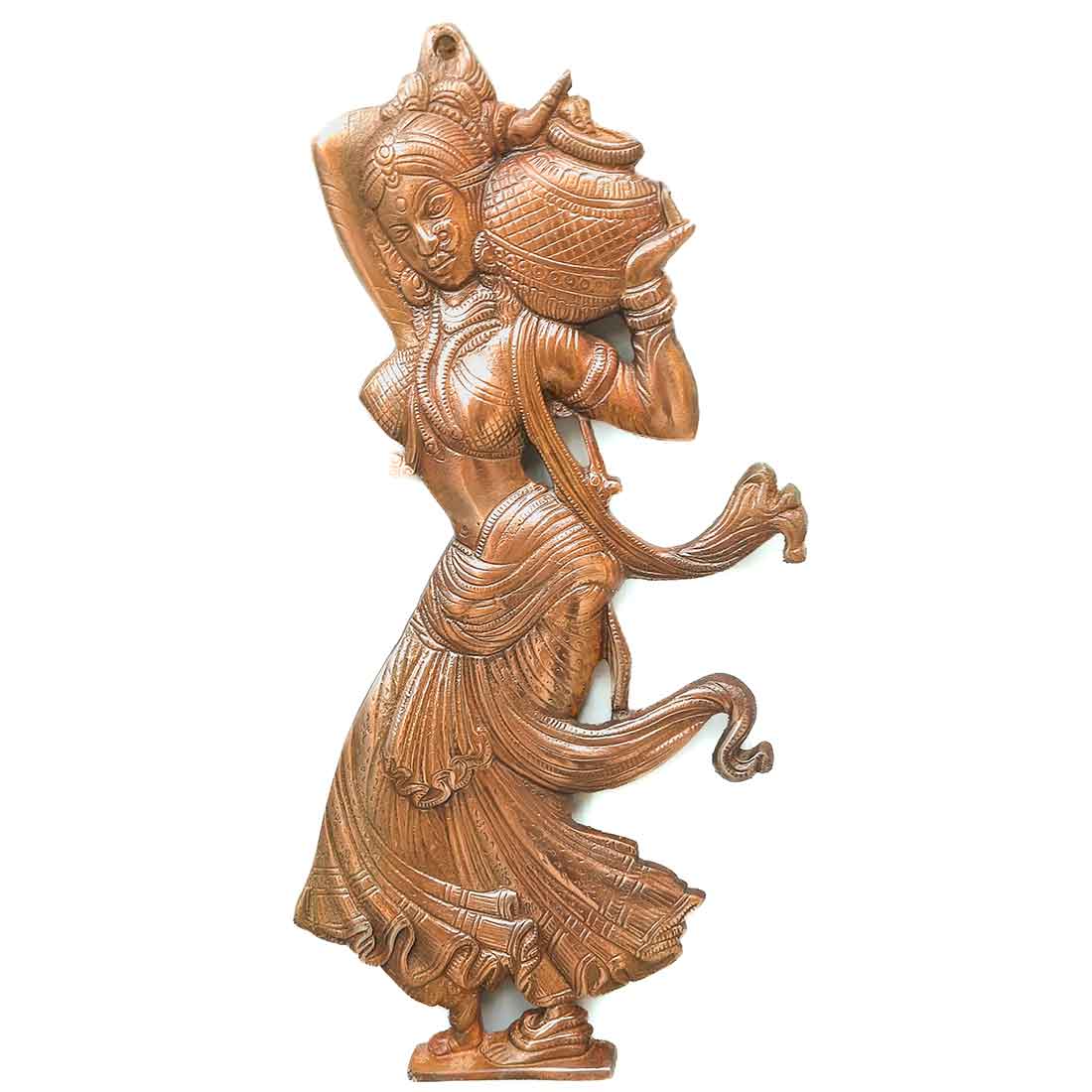 Wall Hanging Decor - Village Lady with Matka Design - 17 Inch - ApkaMart