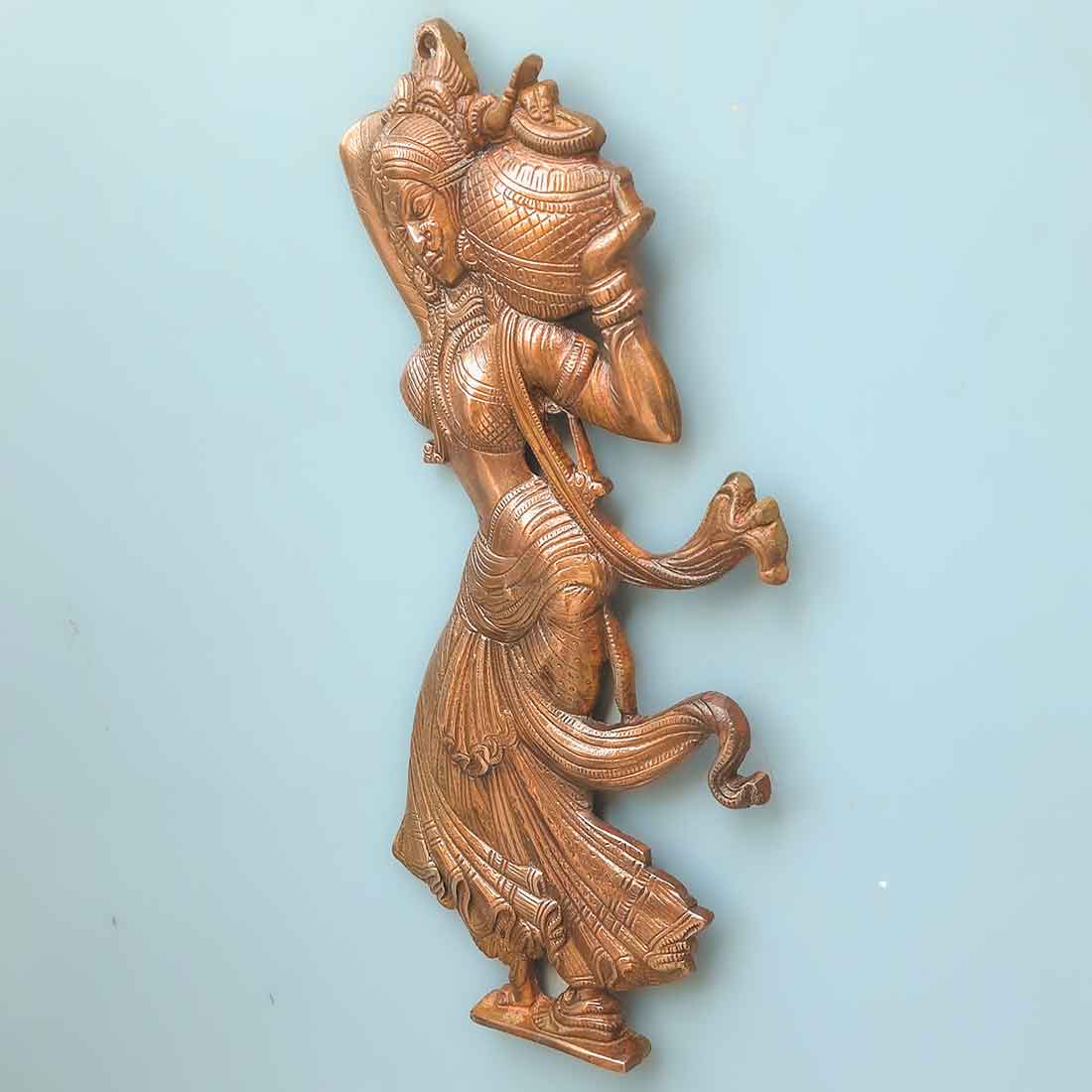 Wall Hanging Decor - Village Lady with Matka Design - 17 Inch - ApkaMart