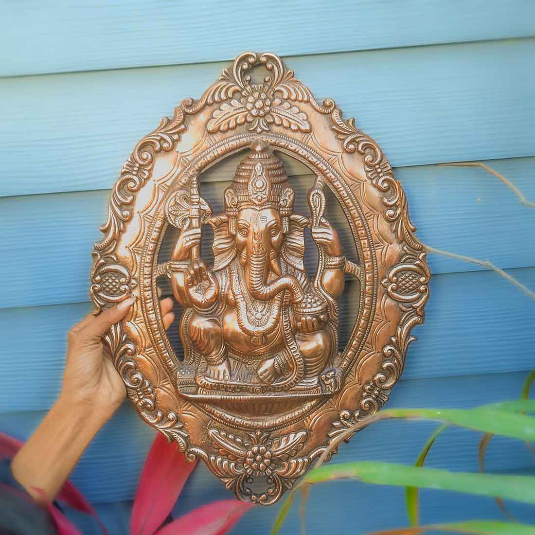 Ganpati Wall Art - For Pooja, Mandir & Home Decor - 20 Inch - ApkaMart