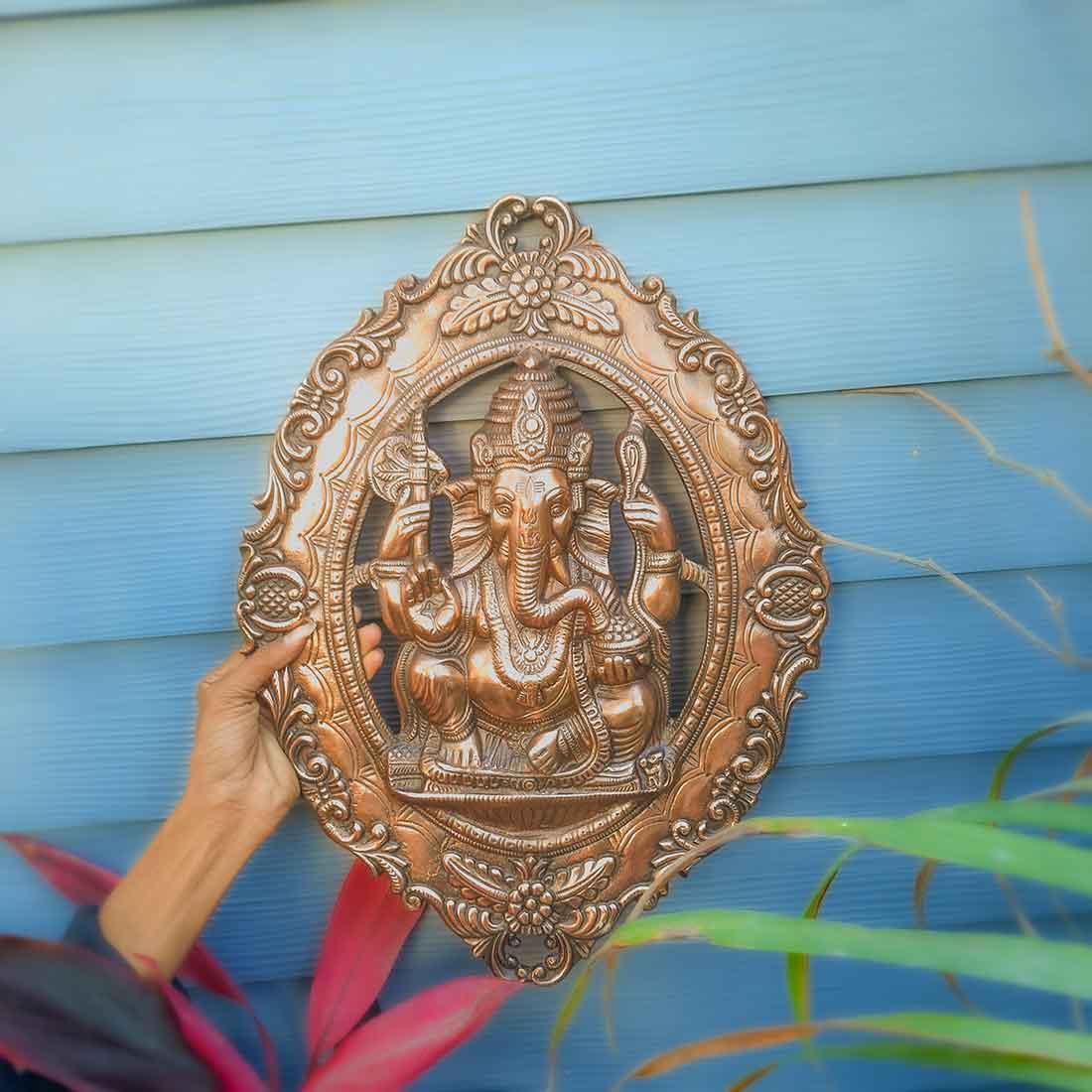 Ganpati Wall Art - For Pooja, Mandir & Home Decor - 20 Inch - ApkaMart