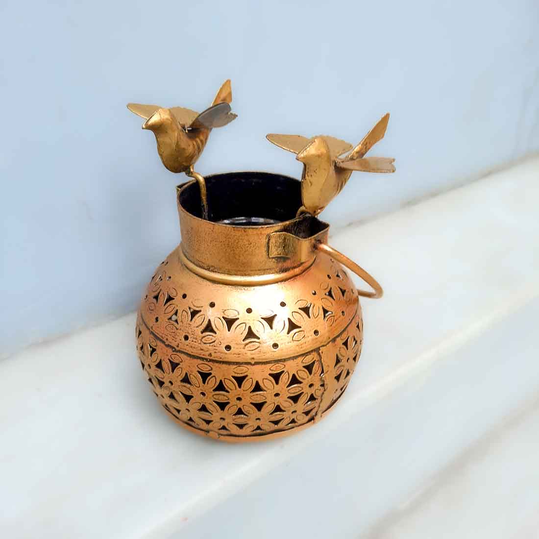 Hanging Tea light Candle Holder - Bird Design - 9 Inch - ApkaMart