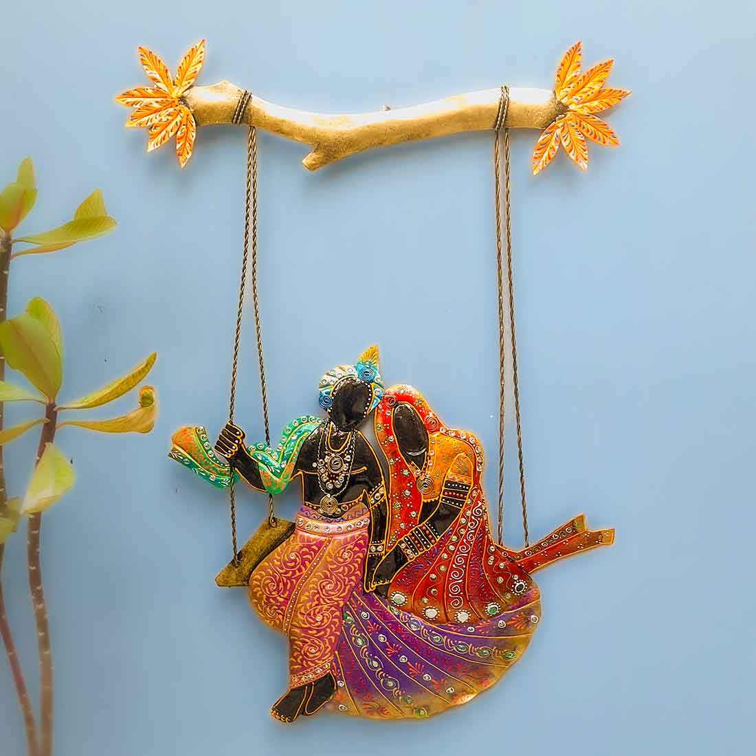 Radha Krishna Wall Hanging | LED  Wall Decor - 29 Inch - ApkaMart