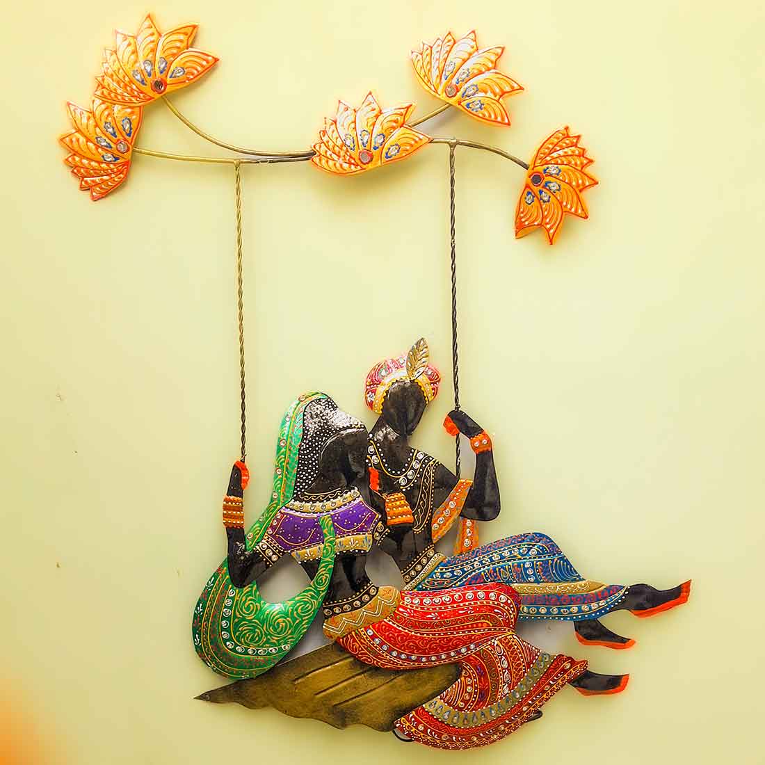 Radha Krisha Wall Art - LED Wall hanging for Living Room & Home Decor - 29 Inch - ApkaMart