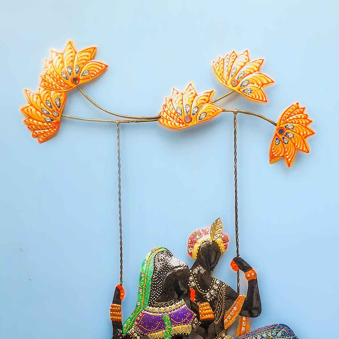 Radha Krisha Wall Art - LED Wall hanging for Living Room & Home Decor - 29 Inch - ApkaMart